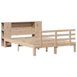 vidaXL Lit bibliothèque sans matelas 135x190 cm bois de pin massif