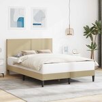 vidaXL Cadre de lit avec tête de lit Gris Vert Clair 140 x 200 cm