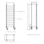 Echelle démontable 12 gn 1/1 - combisteel -  - inox 530x385x1785mm