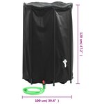 vidaXL Réservoir d'eau avec robinet pliable 1000 L PVC