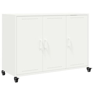 vidaXL Buffet blanc 100 5x39x72 cm acier