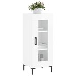 vidaXL Buffet Blanc brillant 34 5x34x90 cm Bois d'ingénierie