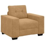 vidaXL Ensemble de Canapés 3 Pièces Marron 221 x 78 x 80 cm Velours
