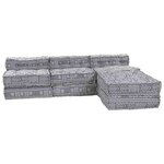 vidaXL Canapé modulaire 4 Pièces Gris clair tissu