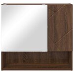 vidaXL Armoire Miroir Chêne marron 59 x 17 x 55 cm Bois d'ingénierie