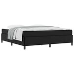 vidaXL Cadre de lit avec matelas Noir 180 x 200 cm tissu