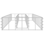 vidaXL Lit surélevé à gabion Acier galvanisé 90x30x10 cm