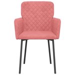 vidaXL Chaises à manger lot de 2 Rose Velours