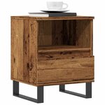 vidaXL Tables de chevet 2 Pièces vieux bois 40x35x50 cm bois d’ingénierie