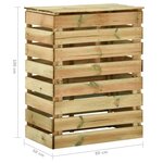 vidaXL Composteur de jardin à lattes 2 Pièces 80x50x100 cm Pin imprégné