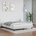 vidaXL Cadre de lit Blanc 140x190 cm Similicuir