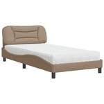vidaXL Lit avec matelas Hvar cappuccino 100x200 cm similicuir