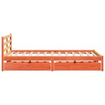 vidaXL Cadre de lit sans matelas cire marron 140x190cm bois pin massif