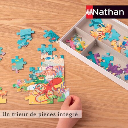 PAT'PATROUILLE Puzzle 60 pieces - A la rescousse des dinosaures - Nathan - Puzzle  Enfant + Trieur - Des 6 ans - La Poste