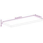 vidaXL Dessus de table 70x50x3 8 cm rectangulaire bois massif manguier