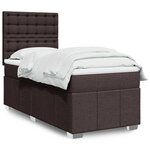 vidaXL Sommier à lattes de lit avec matelas Marron foncé 90x200 cm