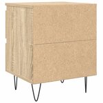 vidaXL Table de chevet chêne sonoma 40x35x50 cm bois d’ingénierie