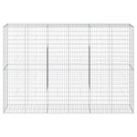 vidaXL Panier gabion avec couvercle 300x50x200 cm fer galvanisé