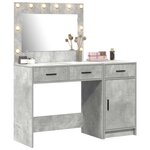 vidaXL Table de Toilette 2 Pièces Gris 40 x 41 x 75 cm Bois d'ingénierie