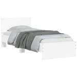 vidaXL Cadre de lit sans matelas avec lumières LED blanc 90x200 cm