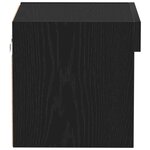 Armoire Wall vidaXL avec lumières LED Chêne Noir 40x30x30 cm