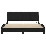 vidaXL Cadre de lit sans matelas noir 160x200 cm tissu