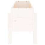 vidaXL Lit surélevé de jardin blanc 101x30x38 cm bois de pin massif