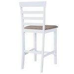 vidaXL Chaises de bar lot de 2 blanc tissu