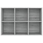 vidaXL Bibliothèque/Buffet Sonoma gris 66x30x98 cm Bois d'ingénierie