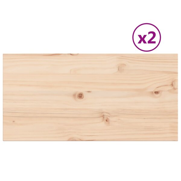 vidaXL Dessus de table 2 Pièces 80x40x2 5cm rectangulaire bois pin massif