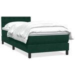 vidaXL Sommier à lattes de lit et matelas vert foncé 80x220 cm velours