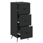 vidaXL Armoire à tiroirs Noir 33 x 34 5 x 90 cm Bois d'ingénierie