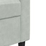 vidaXL Canapé à 3 places Gris clair 210 cm Velours
