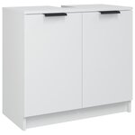 vidaXL Armoire salle de bain Blanc 64 5x33 5x59 cm Bois d'ingénierie