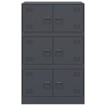 vidaXL Buffet anthracite 67x39x107 cm acier