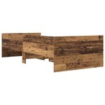 vidaXL Cadre de lit avec tiroir Bois Ancien 100 x 200 cm Pin massif