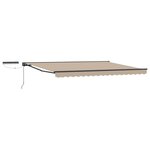 vidaXL Auvent rétractable électrique Beige et Anthracite 4 × 3 m