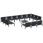 vidaXL Ensemble de canapé de jardin 14 Pièces Anthracite Acier