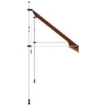 vidaXL Auvent manuel rétractable 400 cm Orange et marron