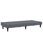 vidaXL Canapé-lit à 2 places avec repose-pied gris foncé velours