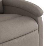 vidaXL Fauteuil inclinable Taupe Tissu