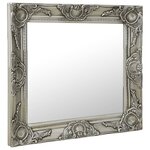 vidaXL Miroir mural style baroque 50x50 cm Argenté