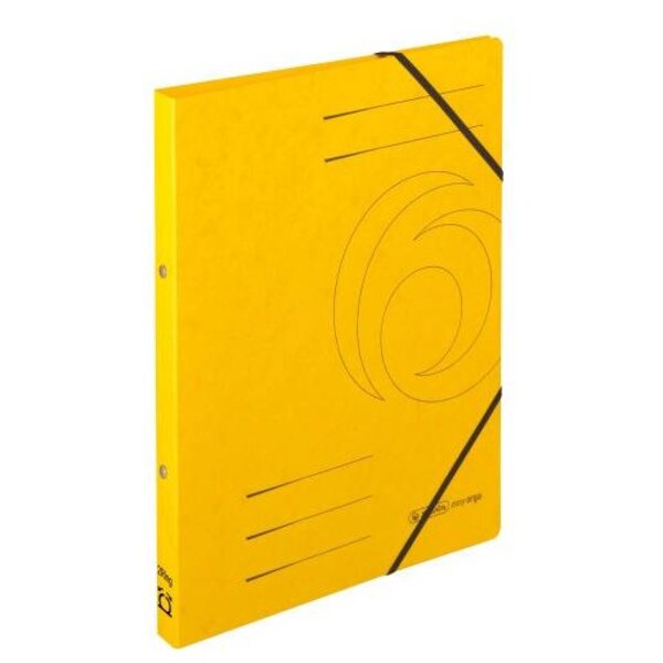 classeur à anneaux easyorga, A4, Colorspan-carton, jaune HERLITZ