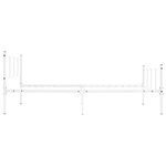 vidaXL Cadre de lit sans matelas blanc métal 90x200 cm