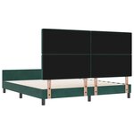 vidaXL Cadre de lit avec tête de lit Vert foncé 180 x 200 cm Velours