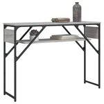 vidaXL Table console avec étagère sonoma gris 105x30x75 cm