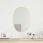 vidaXL Miroir mural Doré 60x40 cm