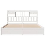 vidaXL Lit bibliothèque sans matelas blanc 180x200 cm bois pin massif