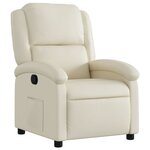 vidaXL Fauteuil inclinable crème similicuir