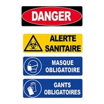 Panneau d'alerte sanitaire